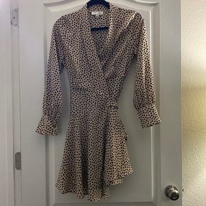 printed kimono tie dress